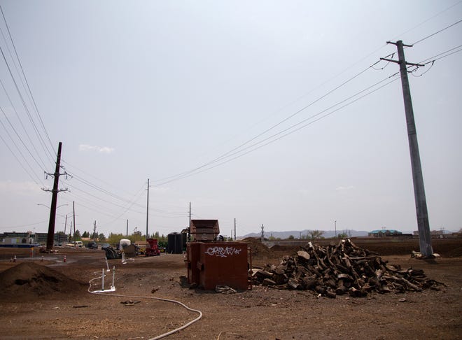 An area near Priest Drive and Rio Salado Parkway is shown in Tempe on July 22, 2021. The Arizona Coyotes are considering moving their team to this site that's being developed.